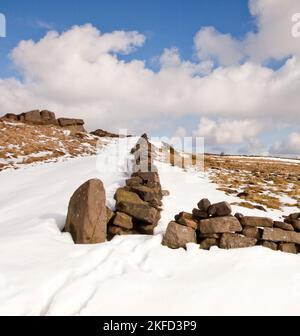 Winter on Peak District National Park Staffordshire Moorlands Angleterre Royaume-Uni Banque D'Images