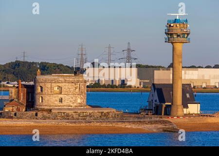 CalShot Spit dans le Solent, Southampton, Hampshire, Angleterre, Royaume-Uni Banque D'Images