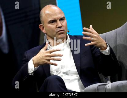 New York, États-Unis. 17th novembre 2022. Ben Rhodes, ancien conseiller adjoint à la sécurité nationale du président Obama, s'exprime jeudi au Forum de la démocratie de la Fondation Obama au Javits Centre, à 17 novembre 2022, à New York. Photo par Peter Foley/UPI crédit: UPI/Alay Live News Banque D'Images