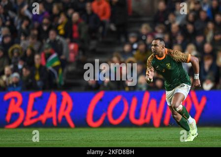 Bristol, Royaume-Uni. 17th novembre 2022. Cornal Hendricks d'Afrique du Sud, lors du match amical Bristol Bears contre l'Afrique du Sud sélectionnez XV à Ashton Gate, Bristol, Royaume-Uni, 17th novembre 2022 (photo de Mike Jones/News Images) à Bristol, Royaume-Uni, le 11/17/2022. (Photo par Mike Jones/News Images/Sipa USA) crédit: SIPA USA/Alay Live News Banque D'Images