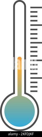 Illustration vectorielle d'une icône de thermomètre, modèle avec fond blanc Illustration de Vecteur