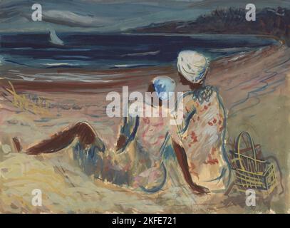 Sur la plage, vers 1935 - 1943. Banque D'Images