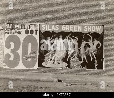 Affiche Minstrel dans la ville d'Alabama, 1936-01. Banque D'Images