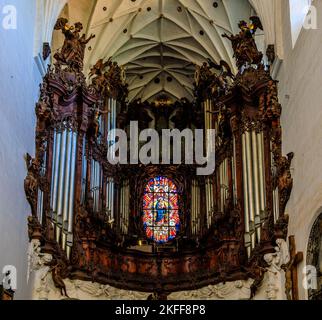 Le Grand orgue de la cathédrale d'Oliwa. Cathédrale de Gdansk. Banque D'Images