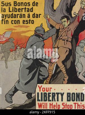 Votre Liberty Bond vous aidera à arrêter cela, 1917. [Lieu: New York] titre(s) supplémentaire(s): SUS bonos de la libertad ayudar&#xe1;n &#xe1; dar fin con esto Banque D'Images