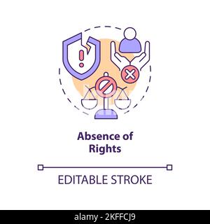 Icône de concept d'absence de droits Illustration de Vecteur