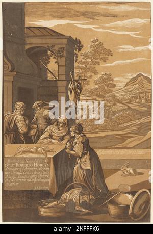 Plongées et Lazarus (panneau de gauche), 1743. Banque D'Images