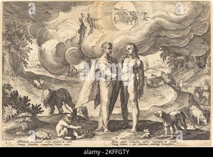 Prométhée faire l'homme et l'animer avec le feu du ciel. Banque D'Images