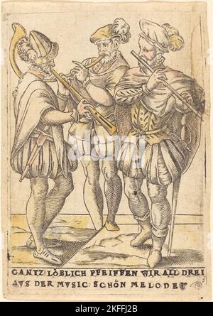 Gantz loblich Pfeiffen wir all drei avs der Mvsic: Schon Melodey, c. 1580. Banque D'Images