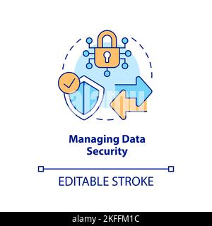 Icône de concept de gestion de la sécurité des données Illustration de Vecteur