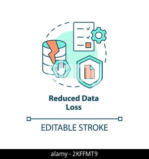 Icône de concept de perte de données réduite Illustration de Vecteur