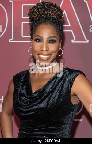 Inglewood, CA - 17 novembre 2022, Sharon Brathwaite participe à LA création DE BET+ 'Holiday Hideaway' à Los Angeles au Miracle Theatre, Inglewood, CA on 17 novembre 2022 Banque D'Images