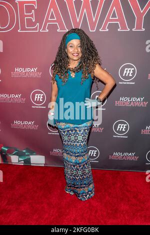 Inglewood, CA - 17 novembre 2022, Ella Joyce assiste à LA première DE BET+ 'Holiday Hideaway' à Los Angeles au Miracle Theatre, Inglewood, CA on 17 novembre 2022 Banque D'Images