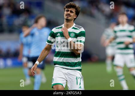 SYDNEY, AUSTRALIE - NOVEMBRE 17 : JOTA du Celtic FC a déçu qu'il n'ait pas pu poursuivre le ballon pendant le match entre Sydney et le Celtic au stade Allianz sur 17 novembre 2022 Banque D'Images