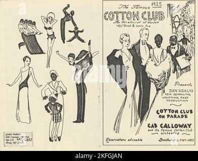 Le célèbre Cotton Club présente le Cotton Club de Dan Healy sur Parade avec Cab Calloway et son célèbre Cotton Club Orchestra, 1925. Banque D'Images