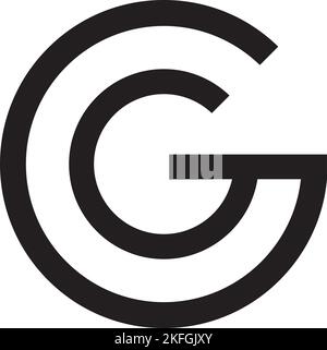 Motif vectoriel minimaliste avec logo G Letter Illustration de Vecteur