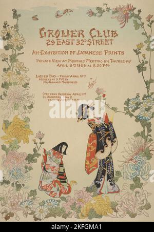 Club Grolier. [..] Une exposition de gravures japonaises, C1896. Banque D'Images