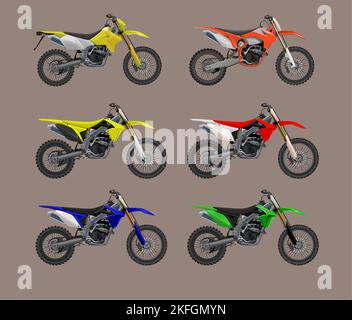 Moto sport moto technic dessin. vector icon Illustration de Vecteur