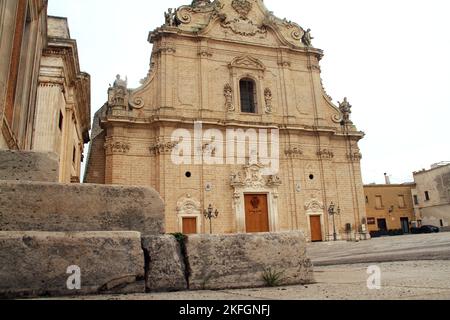 Francavilla Fontana, Italie. Vue extérieure de l'église Sainte-Rosaire (l'église mère). Banque D'Images