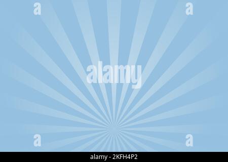 Arrière-plan Sunburst. Motif de faisceaux radiaux vectorisés bleu solaire. Texture vectorielle abstraite des rayons radiaux. Illustration de Vecteur