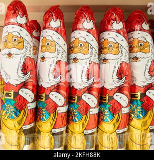 Papa noël chocolats Banque D'Images