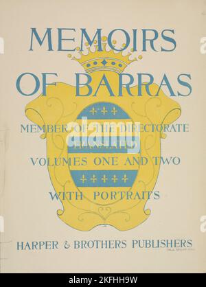 Mémoires de Barras, C1895 - 1911. Publié: 1896 Banque D'Images