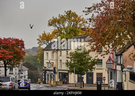 Centre ville de Newcastle-Under-Lyme dans Staffordshire, Angleterre rue Merrial Banque D'Images