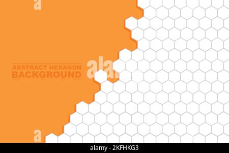 Icône de la plaque d'arrière-plan tramée jaune/orange en forme de ruche abstraite. Signe de motif de cellules de ruche d'abeilles nid d'abeilles Illustration de Vecteur