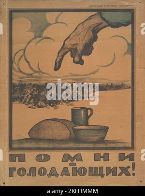 Souvenez-vous de la faim, 1921. [Editeur: Gosudarstvennoe Izd.; lieu: Peterburg] titre(s) supplémentaire(s): Pomni o golodaiushchikh Banque D'Images