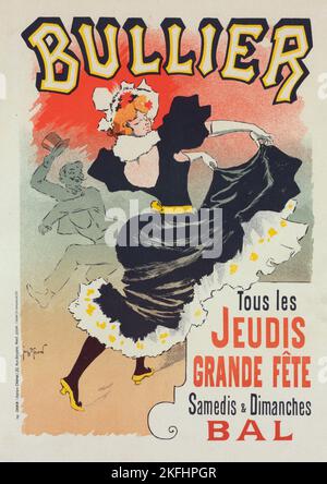 Affiche pour le « Bal Bullier », c1899. [Editeur: Imprimerie Chaix; lieu: Paris] Banque D'Images