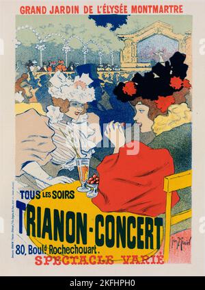 Affiche pour le "Trianon-concert"., c1897. [Editeur: Imprimerie Chaix; lieu: Paris] Banque D'Images