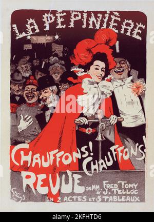 Affiche pour le concert de la P&#xe9;pini&#XE8;re « Chauffons! Chauffons!"., c1899. [Editeur: Imprimerie Chaix; lieu: Paris] Banque D'Images