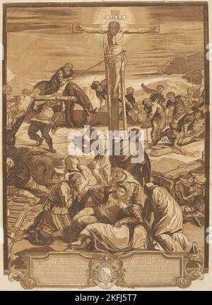 La Crucifixion [panneau central], 1741. Banque D'Images