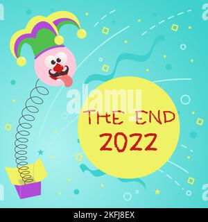 Légende conceptuelle fin 2022. Mot écrit sur heureux nouvel an derniers jours de 2022 résolutions célébration Banque D'Images