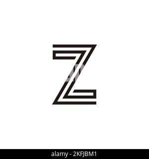 La lettre Z double le symbole géométrique simple logo vecteur Illustration de Vecteur