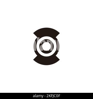 Lettre o sablier géométrique symbole simple logo vecteur Illustration de Vecteur