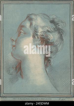 Tête d'une jeune femme face à gauche, c. 1774. Banque D'Images