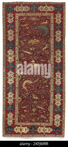 Tapis animal pittoresque, ch. 1625. Banque D'Images