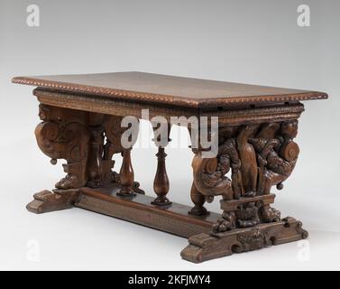 Table en noyer avec aigles sur les supports, c. 1540/1560. Banque D'Images