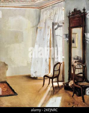 Adolph von Menzel ; The Balcony Room ; 1845 ; huile sur toile ; Alte Nationalgalerie, Berlin, Allemagne. Banque D'Images