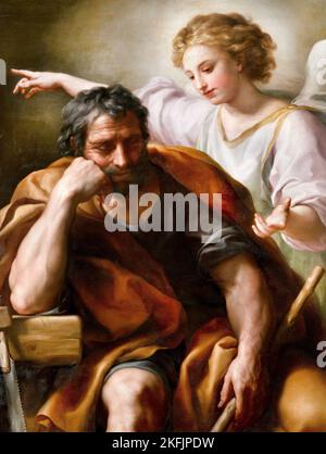 Anton Raphael Mengs ; le rêve de Saint-Joseph ; Circa 1773-1774 ; huile sur toile ; Musée Kunsthistorisches, Vienne, Autriche. Banque D'Images