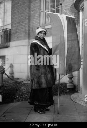 Femme au suffrage - Pickets à la Maison Blanche, 1917. Banque D'Images