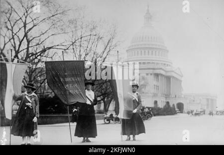 Femme au suffrage - parade du piquet, 1917. Banque D'Images