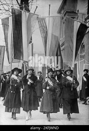 Femme au suffrage - parade du piquet, 1917. Banque D'Images