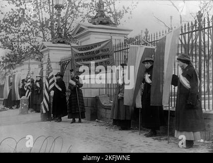 Femme au suffrage - parade du piquet, 1917. Banque D'Images