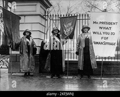 Femme au suffrage - parade du piquet, 1917. Banque D'Images