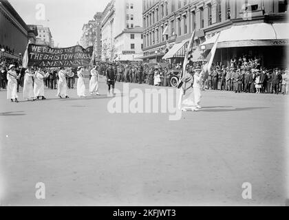 Femme au suffrage - Parade, 1914 mai, 1914 mai. Banque D'Images