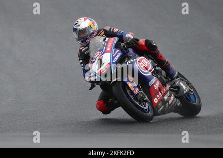 Victoria, Australie. 19th novembre 2022. Toprak Razgatlioglu (Turquie) à cheval sur la course Yamaha YZF R1 pour la Pata Yamaha avec l'équipe Brixx WorldSBK. Pendant la troisième pratique pendant le Grand Ridge Round australien 2022 du Championnat du monde MOTUL FIM Superbike 2022 à Phillip Island, Australie sur 19 novembre 2022 - image Credit: brett keating/Alay Live News Banque D'Images