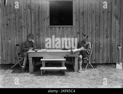 Camp d'instruction des officiers de fort Myer, 1917. Banque D'Images