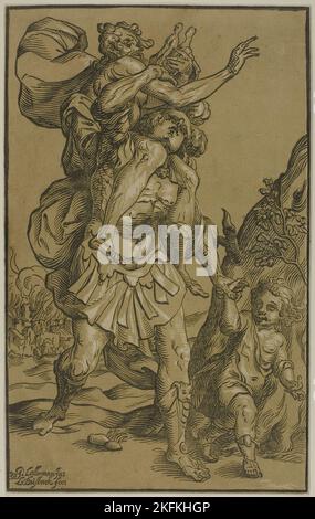 Aeneas et Anchises, n.d. Attribué à Ludolph B&#xfc;sinck. Banque D'Images